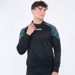 Kobieta Bieganie Kurtka Lekka z Kapturem Czarny-Zielony Tiffany. Czarne kurtki damskie Legea, xl, bez wzorów, z bawełny, z kapturem, do biegania. Za 128.00 zł.