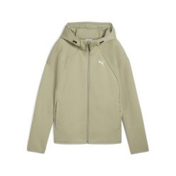 Damska rozpinana bluza Evostripe z kapturem PUMA Lux Army Green. Zielone bluzy sportowe damskie Puma, bez wzorów, z kapturem, do biegania. Za 349.00 zł.