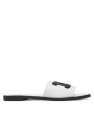 Max Mara Beachwear Klapki 2516521019600 Biały. Białe klapki damskie Max Mara Beachwear, bez wzorów, z materiału, bez obcasa. Za 579.99 zł.