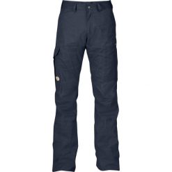 Spodnie turystyczne męskie Fjallraven Karl Pro Trousers. Niebieskie spodnie materiałowe męskie Fjällräven, m, bez wzorów, trekkingowe. Za 699.60 zł.