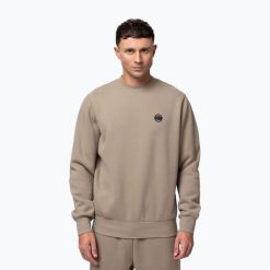 Bluza męska Pitbull Small Logo Crewneck. Brązowe bluzy męskie PITBULL, m, bez wzorów, z bawełny, bez kaptura. Za 159.99 zł.