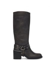 Liu Jo Kozaki Colby 01 SF6085 PX893 Czarny. Czarne kozaki damskie Liu Jo, ze skóry, bez obcasa, na słupku. Za 1,139.00 zł.