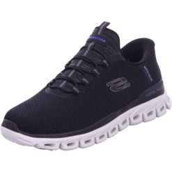 Buty SKECHERS SLIP-INS 233010S SUMMITS Czarny. Czarne obuwie sportowe damskie Skechers, bez wzorów, z tkaniny, trekkingowe, Skechers Sport. Za 382.36 zł.