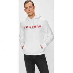 Review - Bluza. Szare bluzy męskie Review, z nadrukiem, z bawełny. W wyprzedaży za 99.90 zł.