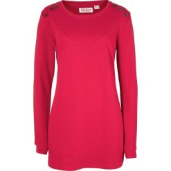 Długa bluza z ćwiekami bonprix czerwony. Bluzy damskie bonprix. Za 37.99 zł.