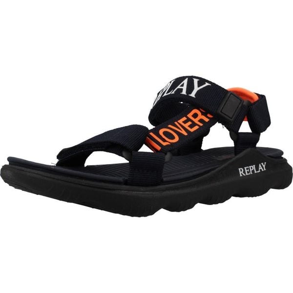 Sandały REPLAY SPACER 1 Niebieski. Niebieskie sandały męskie Replay, z materiału, bez zapięcia. Za 144.99 zł.