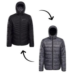 Kurtka męska ocieplana dwustronna Alpine Pro Erom. Czarne kurtki męskie Alpine Pro, m, bez wzorów, z puchu, trekkingowe. W wyprzedaży za 499.00 zł.