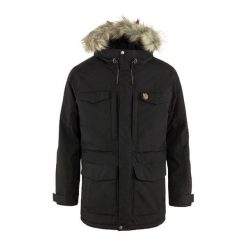 Kurtka zimowa męska Fjallraven Nuuk Parka. Czarne kurtki męskie Fjällräven, na zimę, l, bez wzorów, sportowe, bez kaptura. W wyprzedaży za 2,163.40 zł.