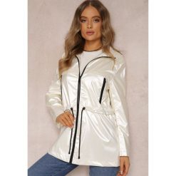 Biała Kurtka z Połyskiem Grainne. Białe kurtki damskie Renee, l, bez wzorów, bez kaptura. Za 159.99 zł.
