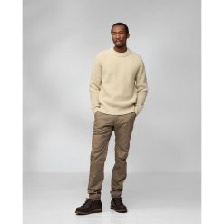 Sweter Męski Fjallraven Övik Waffle Knit M. Brązowe swetry przez głowę męskie Fjällräven, na jesień, m, bez wzorów, z materiału, bez kołnierzyka. Za 753.15 zł.