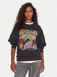 Roxy Bluza Lineup ERJFT05006 Czarny Relaxed Fit. Czarne bluzy damskie Roxy, xl, bez wzorów, z bawełny, bez kaptura. Za 269.99 zł.