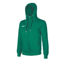 Bluza z kapturem Mizuno Team FZ. Zielone bluzy męskie Mizuno, m, bez wzorów, z materiału, z kapturem. Za 258.85 zł.