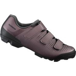 MTB - Buty rowerowe SH-XC100 Woman, mahoń. Brązowe obuwie sportowe damskie Shimano, bez wzorów, ze skóry, rowerowe. Za 449.00 zł.