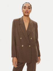 ViCOLO Marynarka TB1567 Brązowy Regular Fit. Brązowe żakiety damskie ViCOLO, xs, bez wzorów, z wiskozy. Za 339.99 zł.