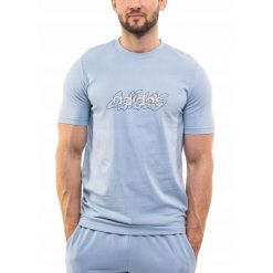 Adidas koszulka Mężczyzna t-shirt bluzka sportowa bawełniana logo roz. L. Niebieskie koszulki sportowe męskie Adidas, l, bez wzorów, z bawełny, bez kołnierzyka, bez ramiączek, na fitness i siłownię. Za 102.00 zł.