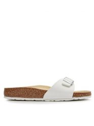 Birkenstock Klapki Madrid 0040733 Biały. Białe klapki męskie Birkenstock, ze skóry. Za 359.99 zł.