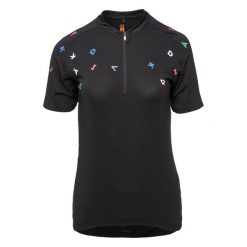 Damski jersey Radvik Delta LDS. Czarne koszulki sportowe damskie RADVIK, bez wzorów, z jersey, bez kołnierzyka, bez ramiączek, rowerowe. W wyprzedaży za 180.30 zł.