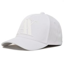 Czapka z daszkiem Armani Exchange. Białe czapki i kapelusze damskie Armani Exchange, bez wzorów. Za 229.99 zł.