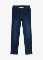 Bardzo obcisłe jeansy, mid waist. Niebieskie jeansy dla dziewczynek bonprix, z jeansu. Za 109.99 zł.