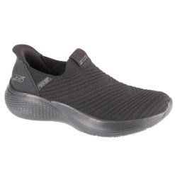 Buty do chodzenia damskie Skechers Bobs Infinity Daily Vision Black. Czarne obuwie sportowe damskie Skechers, bez wzorów, z materiału, trekkingowe. Za 289.99 zł.