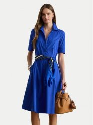 LAUREN RALPH LAUREN Sukienka koszulowa 200748950020 Niebieski Regular Fit. Niebieskie sukienki damskie Lauren Ralph Lauren, bez wzorów, z bawełny, bez kołnierzyka, bez ramiączek, koszulowe. Za 1,199.00 zł.