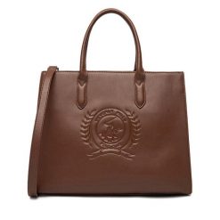 Torebka Beverly Hills Polo Club. Brązowe torebki do ręki damskie Beverly Hills Polo Club, bez wzorów, klasyczne, bez dodatków. Za 199.99 zł.