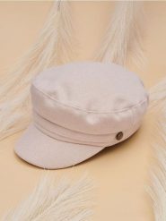 Czapka bosmanka - beżowy. Brązowe czapki i kapelusze damskie Sinsay, bez wzorów. Za 19.99 zł.