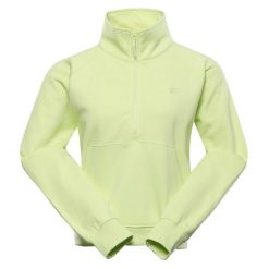 Bluza damska bawełniana Alpine Pro Negga. Żółte bluzy damskie Alpine Pro, bez wzorów, z bawełny, bez kaptura. W wyprzedaży za 189.00 zł.
