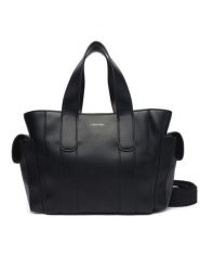 Calvin Klein Torebka Webbing Strap Small Tote LV04F3290G Czarny. Czarne torebki do ręki damskie Calvin Klein, bez wzorów, ze skóry, bez dodatków. Za 449.99 zł.