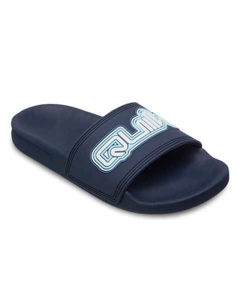 Sandały wsuwane dla Chłopcy RIVI Czarny. Niebieskie sandały chłopięce Quiksilver, z gumy, bez zapięcia. Za 149.99 zł.