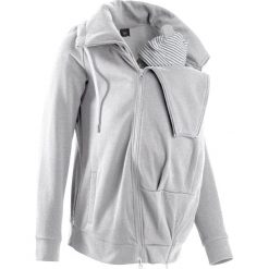 Bluza rozpinana ciążowa z wstawką niemowlęcą bonprix jasnoszary melanż. Bluzy damskie marki bonprix. Za 129.99 zł.