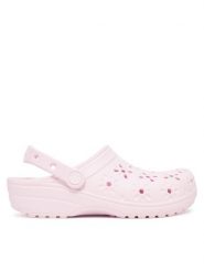 Crocs Klapki Classic Floral Cut Out Clog 210927 Różowy. Czerwone klapki damskie Crocs, bez wzorów, z tworzywa sztucznego, bez obcasa. Za 159.99 zł.