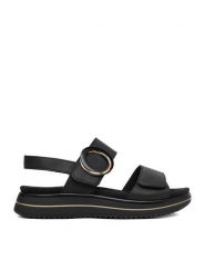 Remonte Sandały CEO-D1J63-00 Czarny. Czarne sandały damskie Remonte, bez wzorów, ze skóry, bez obcasa, na płaskiej podeszwie, bez zapięcia. Za 369.99 zł.