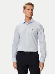 Tommy Hilfiger Koszula MW0MW43749 Niebieski Regular Fit. Niebieskie koszule męskie Tommy Hilfiger, m, bez wzorów, z bawełny, biznesowe, bez kołnierzyka, bez ramiączek. Za 329.99 zł.