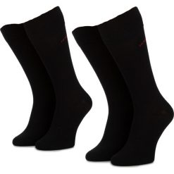 Zestaw 2 par wysokich skarpet unisex HUGO - 2P RS Uni CC 50401984 001. Czarne skarpety damskie Hugo, bez wzorów, z bawełny. Za 55.00 zł.