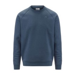 Bluza Kappa Caimali Swt. Niebieskie bluzy męskie Kappa, l, bez wzorów, z bawełny, bez kaptura, na fitness i siłownię. Za 239.50 zł.