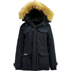 Parka "Babilonia" w kolorze granatowym. Niebieskie parki damskie Canadian Peak, z aplikacjami. W wyprzedaży za 454.95 zł.