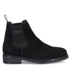 Sztyblety Gant. Czarne botki męskie GANT, bez wzorów, bez zapięcia. Za 569.99 zł.