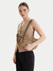 Guess Torebka Yesba HWSG78 33080 Beżowy. Brązowe torebki do ręki damskie Guess, z aplikacjami, ze skóry, bez dodatków. Za 639.99 zł.