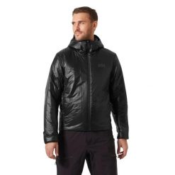 Kurtka narciarska Helly Hansen Odin Everdown. Czarne kurtki snowboardowe męskie Helly Hansen, l, bez wzorów, z materiału, bez kaptura, narciarskie. Za 1,923.50 zł.