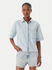 Tommy Hilfiger Koszula jeansowa WW0WW49573 Niebieski Relaxed Fit. Niebieskie bluzki damskie Tommy Hilfiger, l, bez wzorów, z bawełny, bez kołnierzyka, bez ramiączek. Za 529.99 zł.