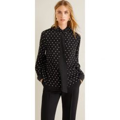Mango - Koszula Tie. Czarne koszule damskie Mango, z aplikacjami, z materiału, klasyczne, z klasycznym kołnierzykiem, z długim rękawem. Za 139.90 zł.
