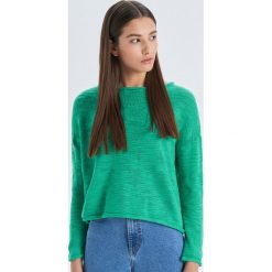 Ażurowy sweter oversize - Zielony. Swetry damskie Cropp. W wyprzedaży za 19.99 zł.
