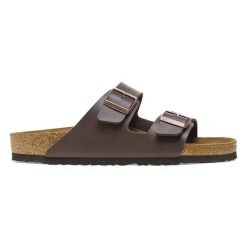 Klapki Unisex Birkenstock Arizona SFB BF Dark Brown. Brązowe klapki męskie Birkenstock, z materiału, klasyczne. Za 349.99 zł.