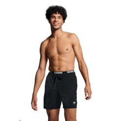 Kąpielówki męskie Puma, Utility Mid Shorts, Czarne. Czarne kąpielówki męskie Puma, m, bez wzorów, z materiału, na fitness i siłownię. Za 238.99 zł.