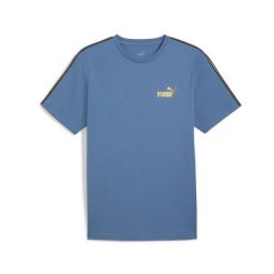 Męska koszulka ESS TAPE MINIMAL GOLD PUMA Blue Horizon. Niebieskie koszulki sportowe męskie Puma, m, bez wzorów, bez kołnierzyka, bez ramiączek, do biegania. W wyprzedaży za 99.65 zł.