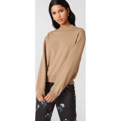 NA-KD Basic Bluza basic - Beige. Brązowe bluzy damskie NA-KD Basic, z dresówki. Za 100.95 zł.