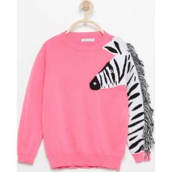 Sweter z zebrą - Różowy. Swetry dla dziewczynek Reserved. W wyprzedaży za 29.99 zł.