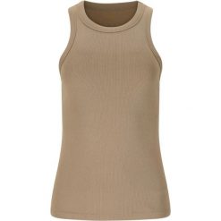 Damski tank top Athlecia Lenga. Brązowe obuwie sportowe damskie Athlecia, bez wzorów, na fitness i siłownię. Za 176.50 zł.