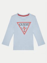 Guess Bluzka N84I24 K8HM0 Błękitny Regular Fit. Niebieskie koszule dla chłopców Guess, z aplikacjami, z bawełny, bez kołnierzyka, bez ramiączek. Za 49.99 zł.